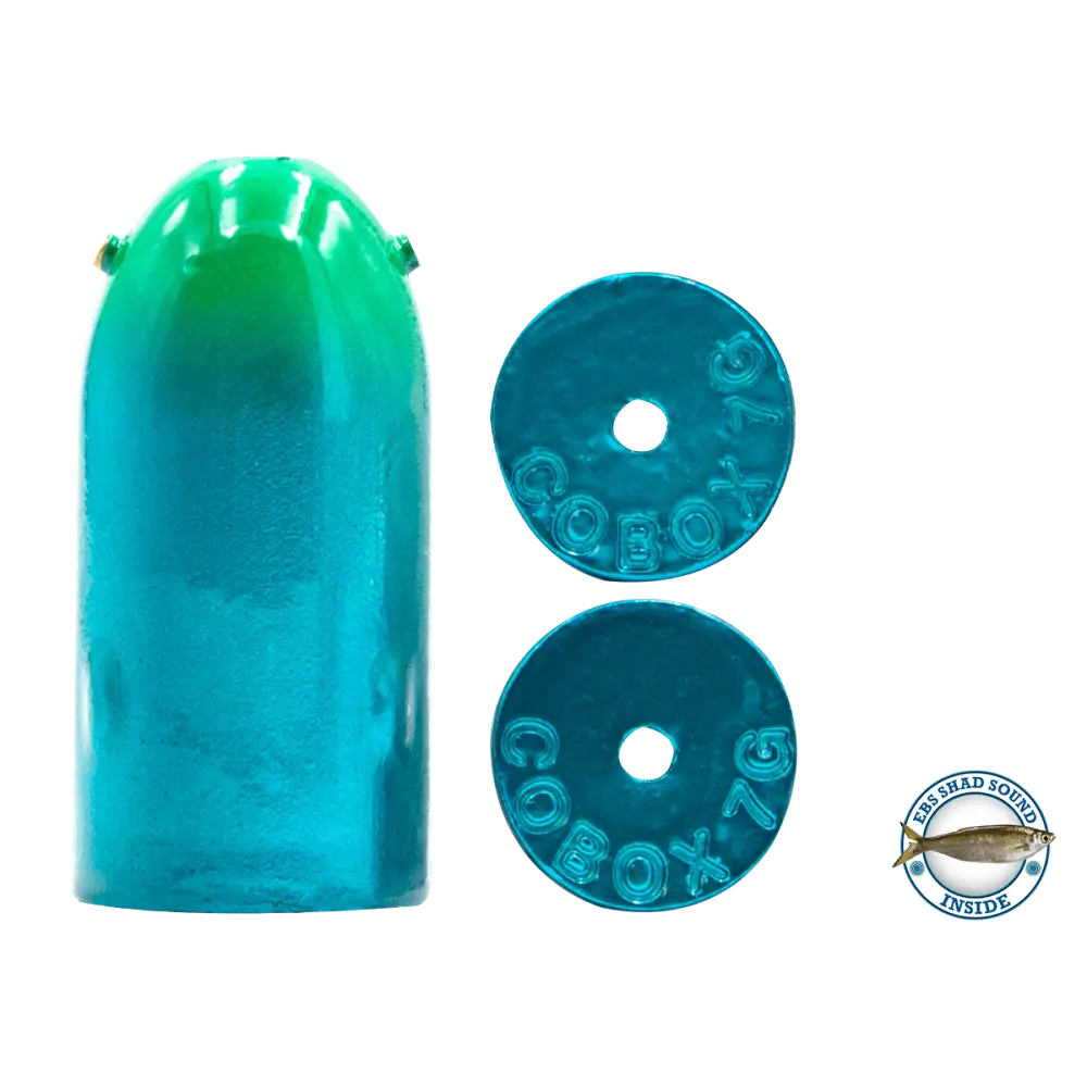 Livingston Bullet Tournament Inline EBS Sound Caller – Add to Any Bait or Rig | Color: Chartreuse Sunrise Shad Blue