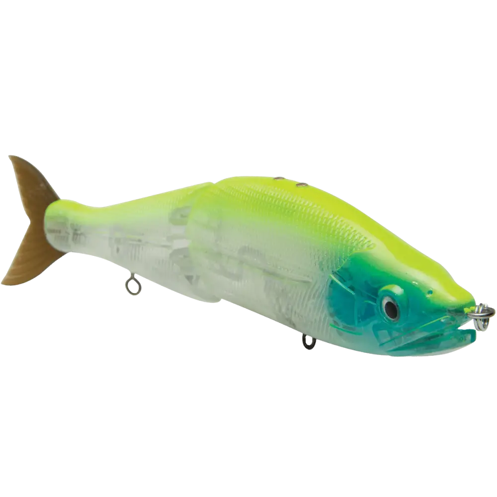 Livingston Lures B Venom 8’’ – EBS Variable-Depth Glide Swimbait | 4.17oz | Color: Clearwater Shad Real Chartreuse Blue