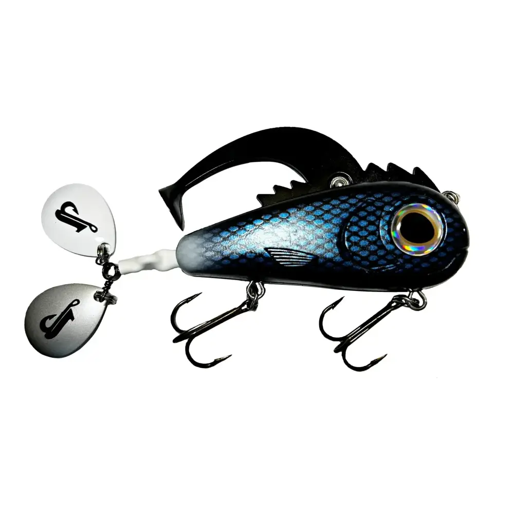 Livingston Lures Critter – EBS Swimbait for Pike Musky & Walleye | Color: Atomic Punk Speed Ball Ghost BB Perch Chart