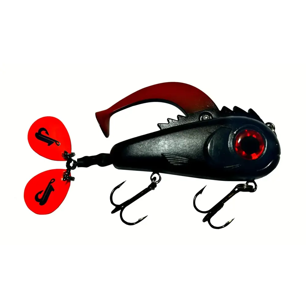 Livingston Lures Critter – EBS Swimbait for Pike Musky & Walleye | Color: Atomic Punk Speed Ball Ghost BB Perch Chart