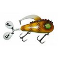Livingston Lures Critter – EBS Swimbait for Pike Musky & Walleye | Color: Atomic Punk Speed Ball Ghost BB Perch Chart