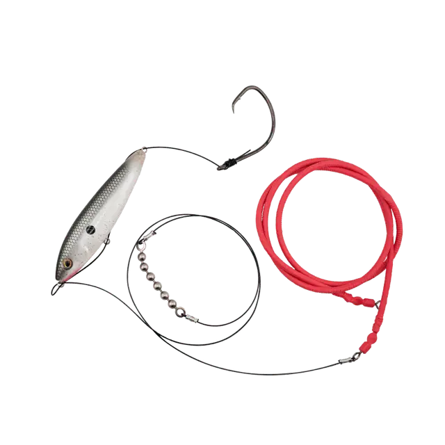 Livingston Lures Gatto Loco Catfish Rig – EBS Sound & Luminescent Light | Color: Blue Pearl Herring Matte Black Green