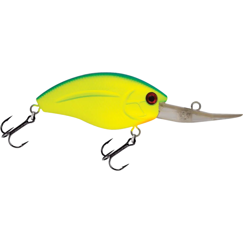 Livingston Lures Howeller DMC Plus – EBS Crankbait | 2.6’’ /.68oz | 10’ Depth | Color: AYU Chartreuse Shad Splatter