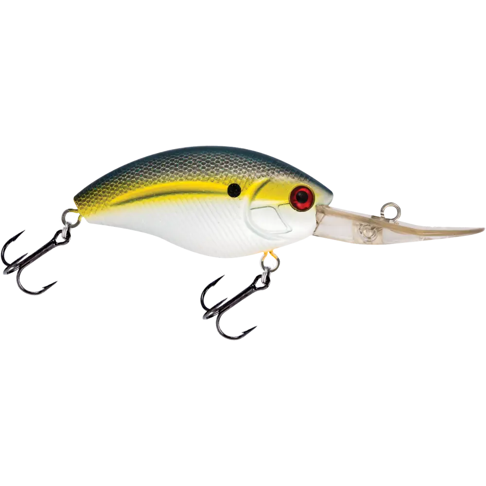 Livingston Lures Howeller DMC Plus – EBS Crankbait | 2.6’’ /.68oz | 10’ Depth | Color: AYU Chartreuse Shad Splatter
