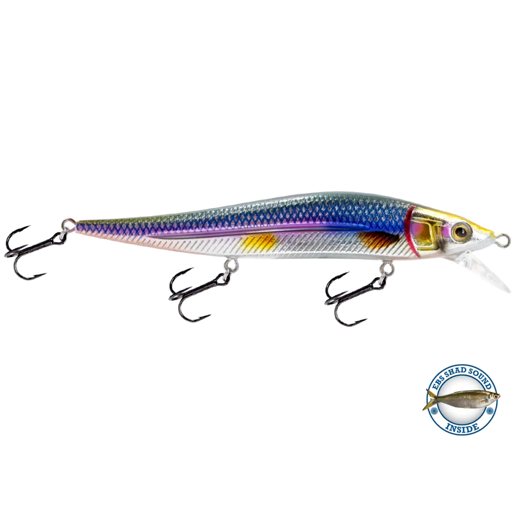 Livingston Lures JerkMaster 121C – EBS Slow-Sink Jerkbait for Bass | Color: Beauty Shad Chartreuse Blue Back Chrome