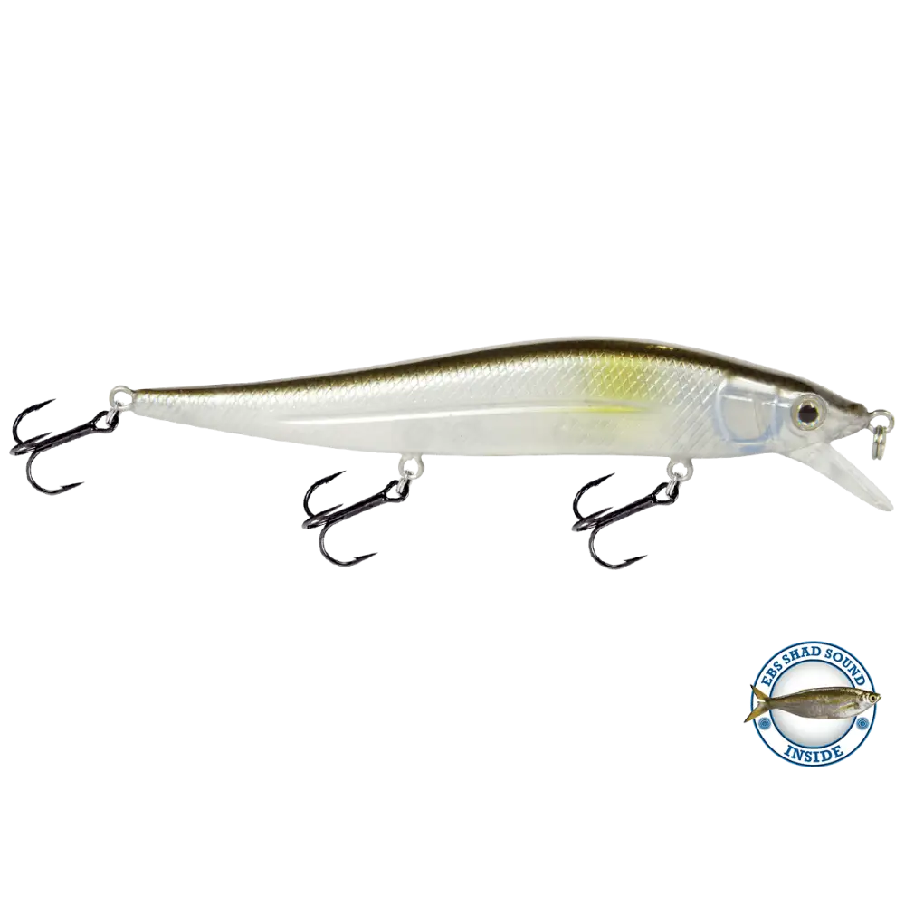 Livingston Lures JerkMaster 121C – EBS Slow-Sink Jerkbait for Bass | Color: Beauty Shad Chartreuse Blue Back Chrome