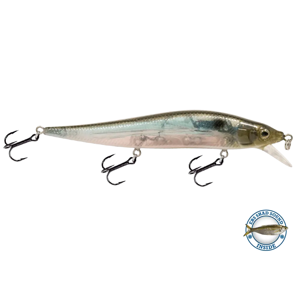 Livingston Lures JerkMaster 121C – EBS Slow-Sink Jerkbait for Bass | Color: Beauty Shad Chartreuse Blue Back Chrome