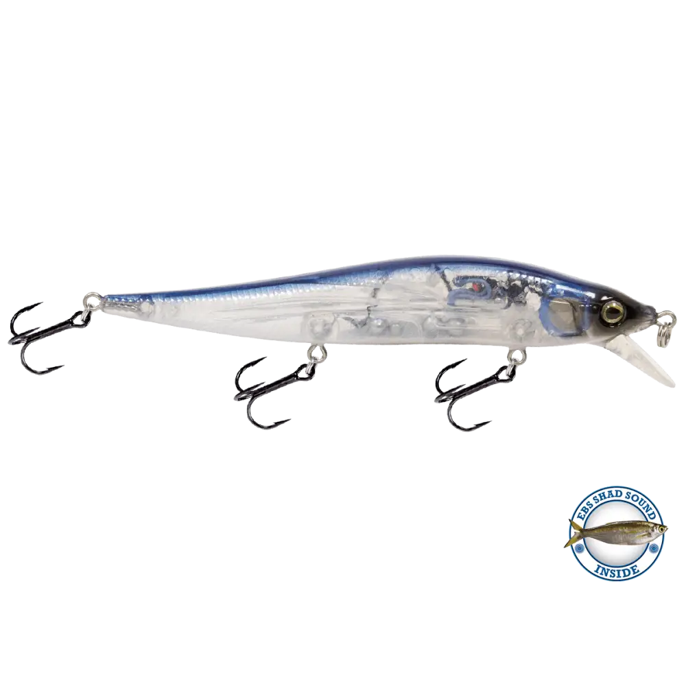 Livingston Lures JerkMaster 121C – EBS Slow-Sink Jerkbait for Bass | Color: Beauty Shad Chartreuse Blue Back Chrome