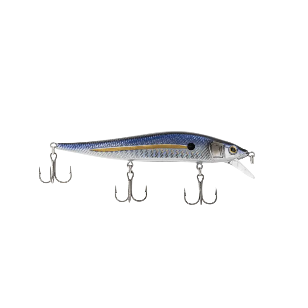 Livingston Lures JerkMaster 121C – EBS Slow-Sink Jerkbait for Bass | Color: Beauty Shad Chartreuse Blue Back Chrome