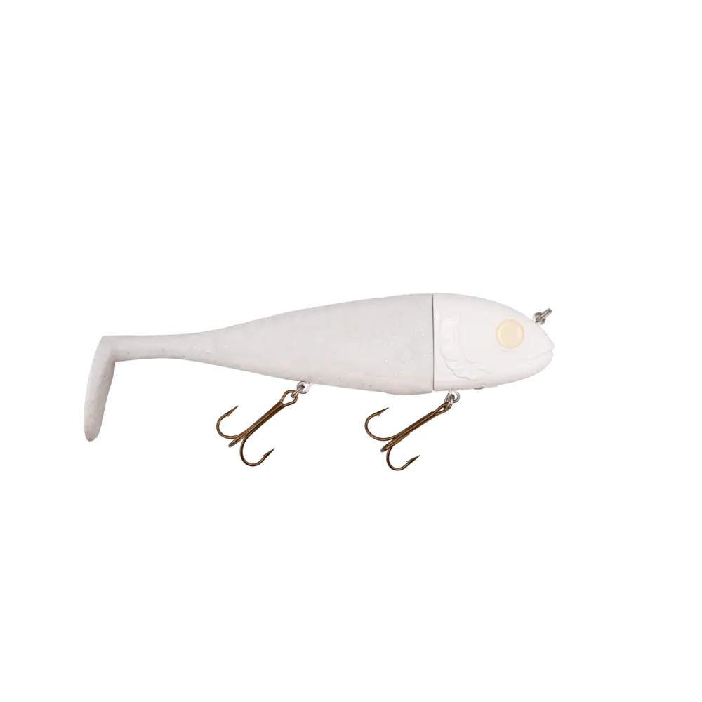 Livingston Lures Magnus – 10’’ EBS Swimbait for Trophy Musky & Pike | Color: Walleye Disco Shad Matt Black Great White