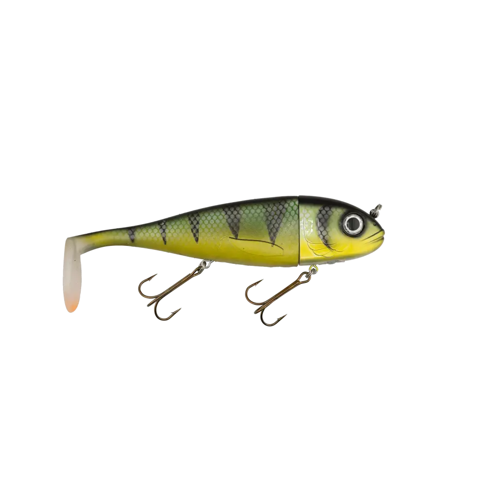 Livingston Lures Magnus – 10’’ EBS Swimbait for Trophy Musky & Pike | Color: Walleye Disco Shad Matt Black Great White