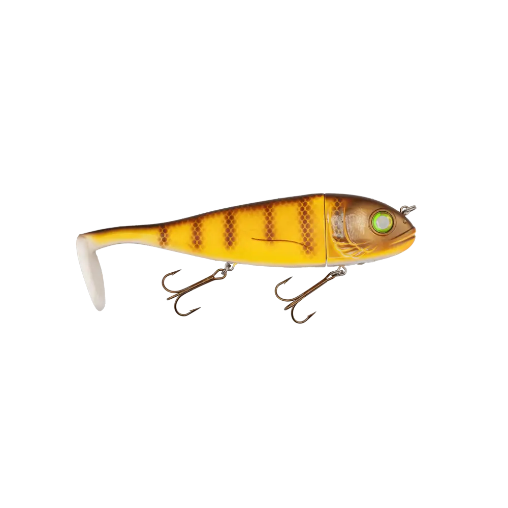 Livingston Lures Magnus – 10’’ EBS Swimbait for Trophy Musky & Pike | Color: Walleye Disco Shad Matt Black Great White