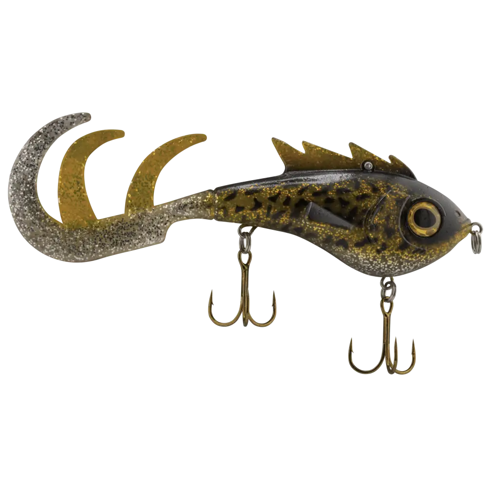 Livingston Lures Menace – EBS Soft Body Jerkbait for Musky & Pike | Color: Nuclear Perch Bottle Rocket Eclipse Ghost