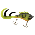 Livingston Lures Menace – EBS Soft Body Jerkbait for Musky & Pike | Color: Nuclear Perch Bottle Rocket Eclipse Ghost