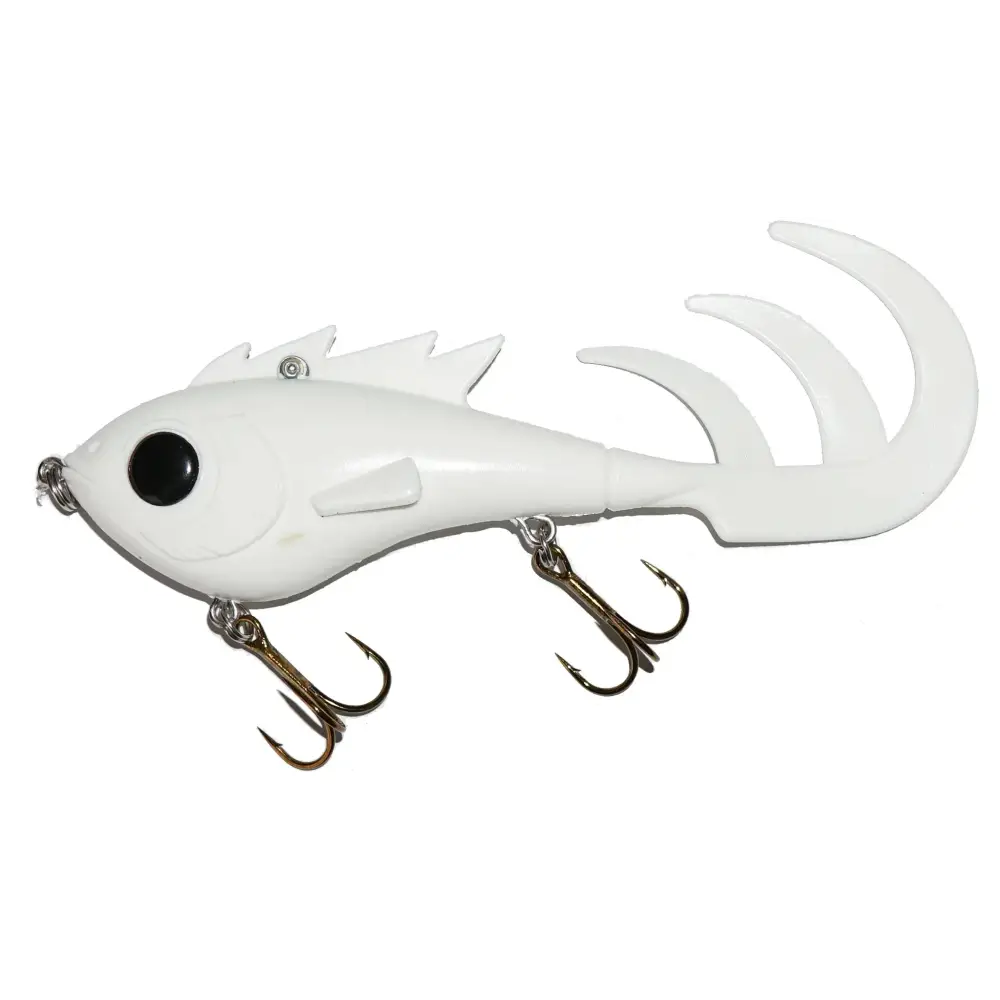Livingston Lures Menace – EBS Soft Body Jerkbait for Musky & Pike | Color: Nuclear Perch Bottle Rocket Eclipse Ghost