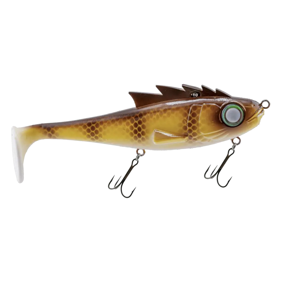 Livingston Lures Mustang – EBS Predator Swimbait for Musky & Pike | Color: Walleye BB Perch Krappy Disco Shad Sexiest