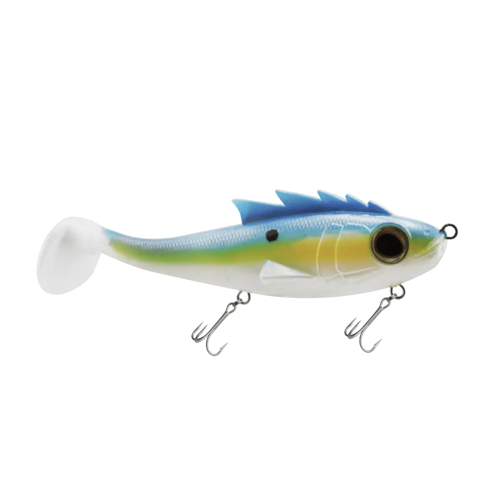 Livingston Lures Mustang – EBS Predator Swimbait for Musky & Pike | Color: Walleye BB Perch Krappy Disco Shad Sexiest
