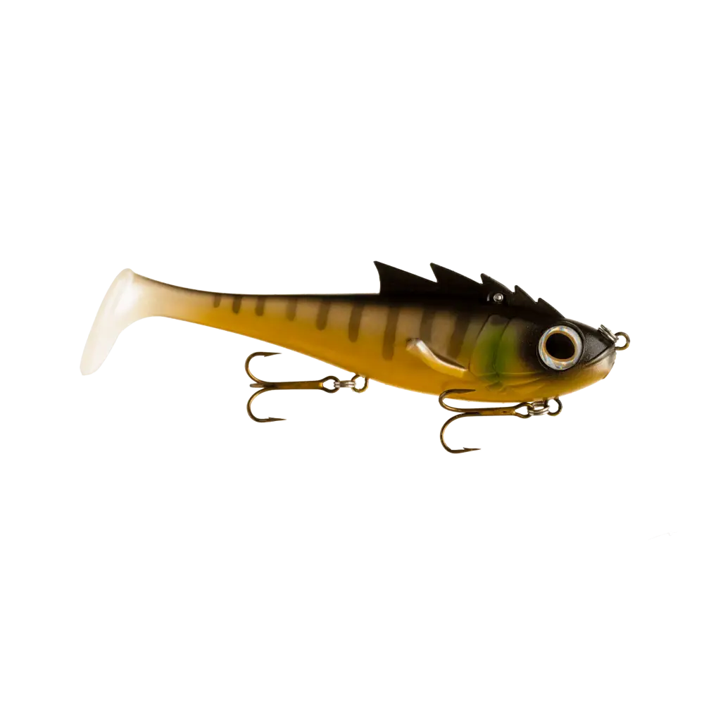 Livingston Lures Mustang – EBS Predator Swimbait for Musky & Pike | Color: Walleye BB Perch Krappy Disco Shad Sexiest
