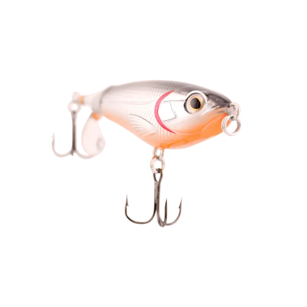 Livingston Lures Plopmaster – EBS Topwater Plopper for Bass | Color: Matte Black Bone Shad Chrome Herring Giilly