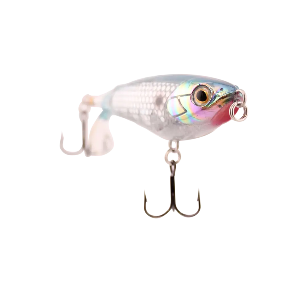Livingston Lures Plopmaster – EBS Topwater Plopper for Bass | Color: Matte Black Bone Shad Chrome Herring Giilly