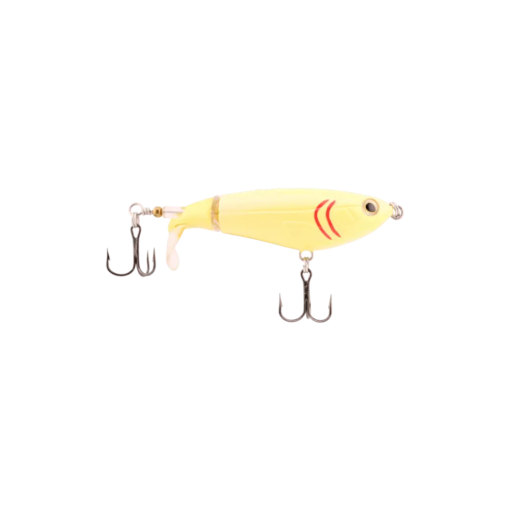 Livingston Lures Plopmaster – EBS Topwater Plopper for Bass | Color: Matte Black Bone Shad Chrome Herring Giilly