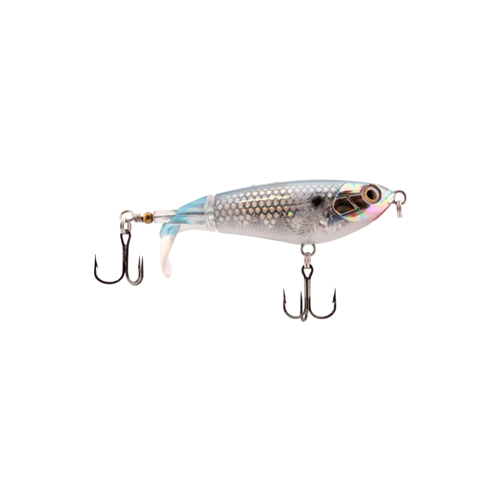 Livingston Lures Plopmaster – EBS Topwater Plopper for Bass | Color: Matte Black Bone Shad Chrome Herring Giilly