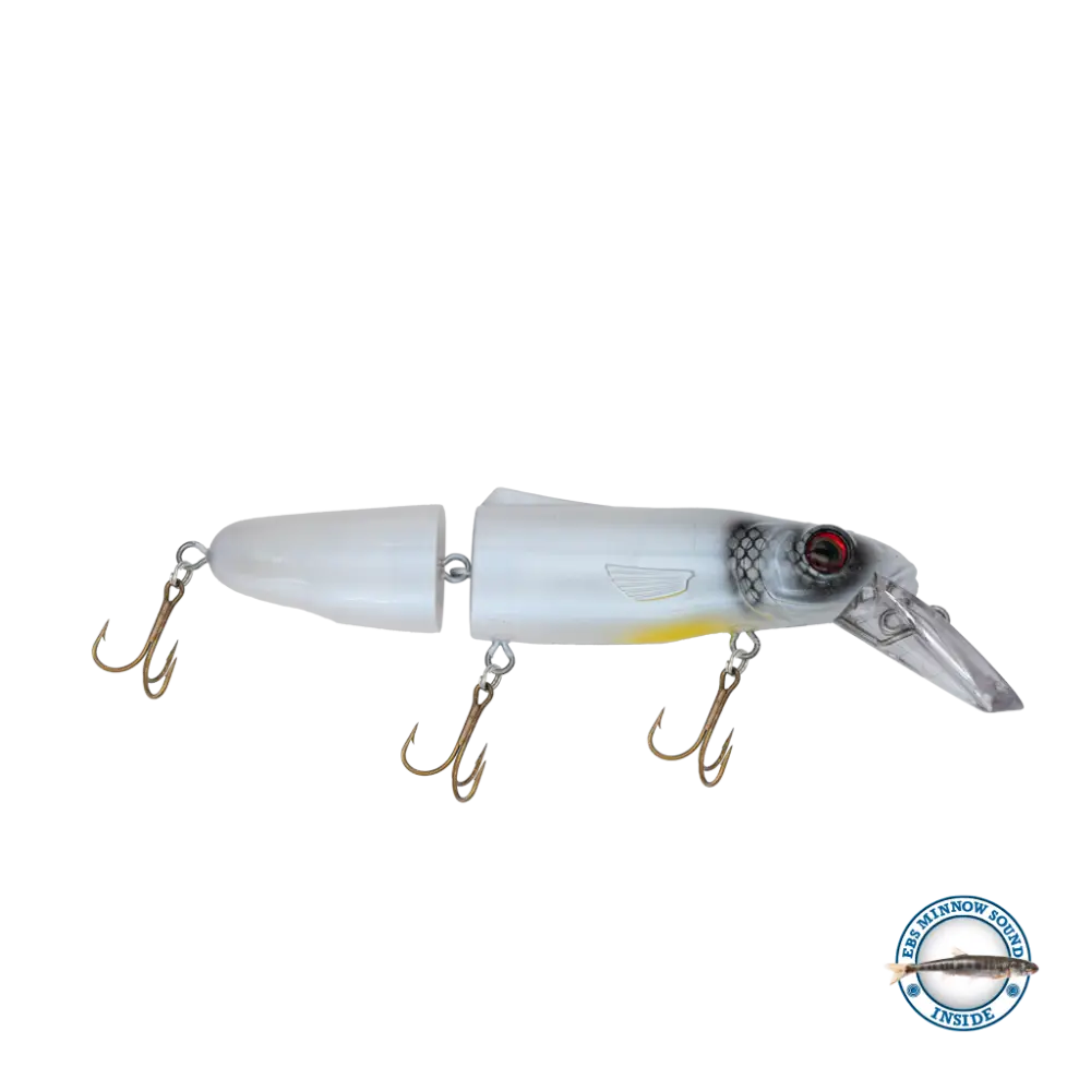 Livingston Lures Pounder – EBS Jointed Crankbait for Musky & Pike | Color Sound: Whitefish / Herring Sound Crappie