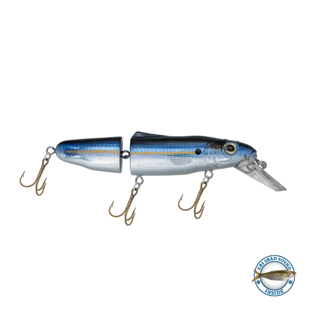 Livingston Lures Pounder – EBS Jointed Crankbait for Musky & Pike | Color Sound: Whitefish / Herring Sound Crappie