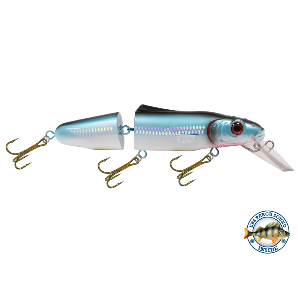 Livingston Lures Pounder – EBS Jointed Crankbait for Musky & Pike | Color Sound: Whitefish / Herring Sound Crappie
