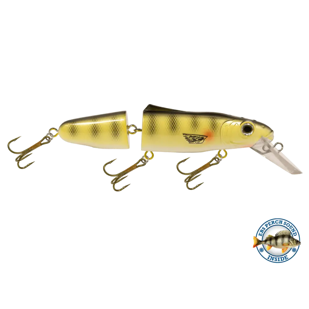 Livingston Lures Pounder – EBS Jointed Crankbait for Musky & Pike | Color Sound: Whitefish / Herring Sound Crappie