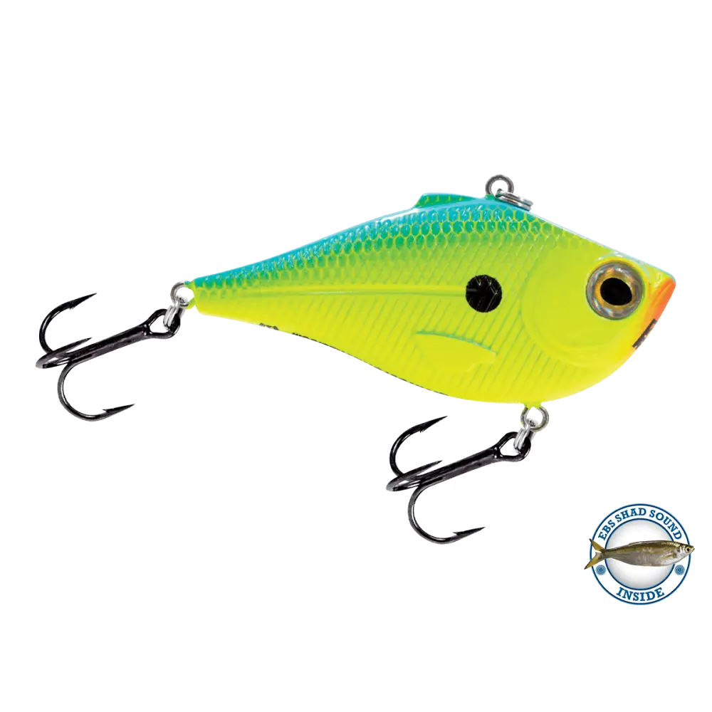 Livingston Lures Pro Ripper Magnum – 1 oz EBS Lipless Crankbait for Bass | Color: Chartreuse Shad Black Back Chrome