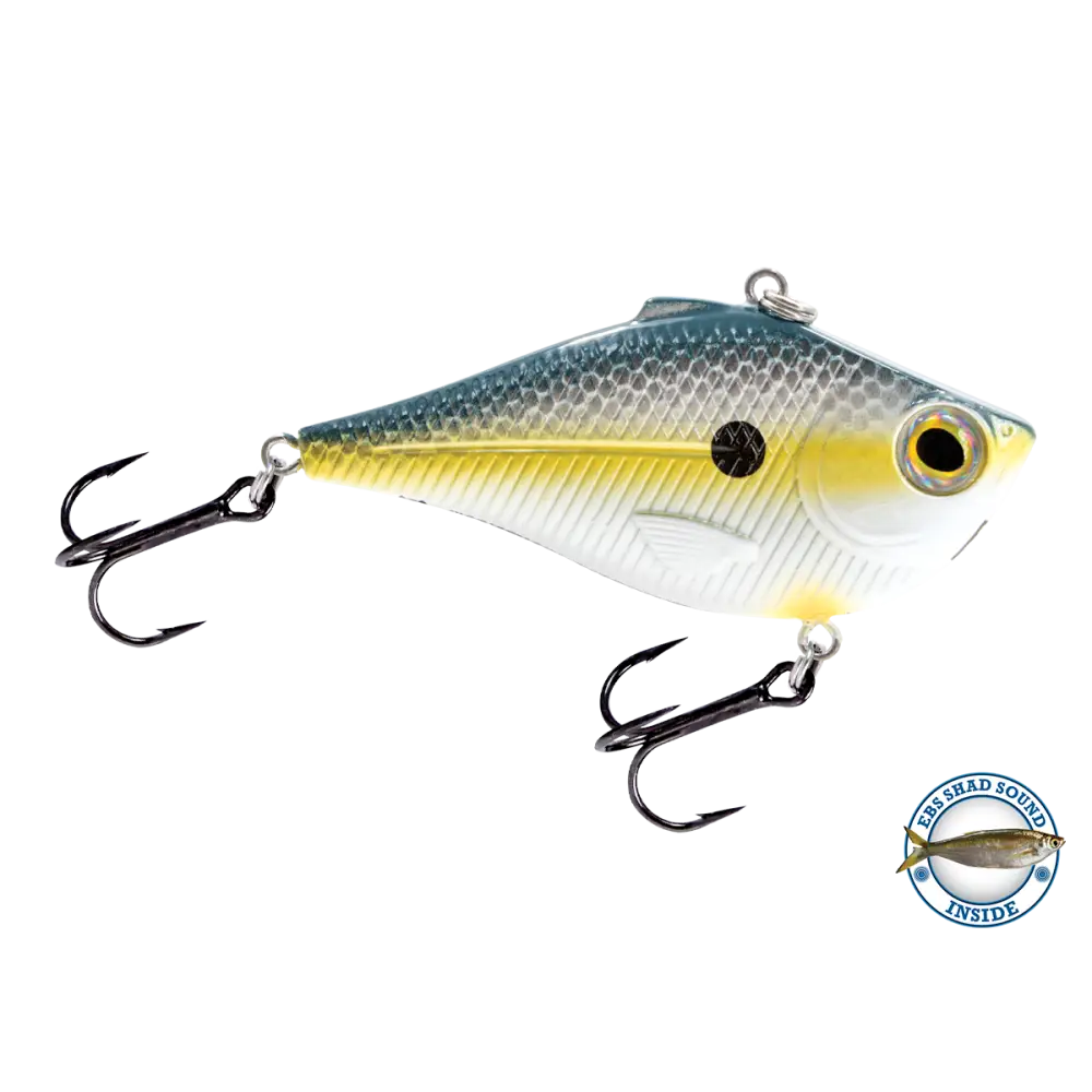 Livingston Lures Pro Ripper Magnum – 1 oz EBS Lipless Crankbait for Bass | Color: Chartreuse Shad Black Back Chrome