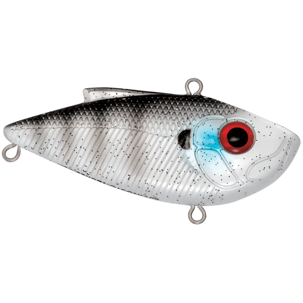 Livingston Lures Pro Ripper SW – EBS Lipless Crankbait for Bass & Striper | Color: Black Back Chrome Shad Blue Real XXX