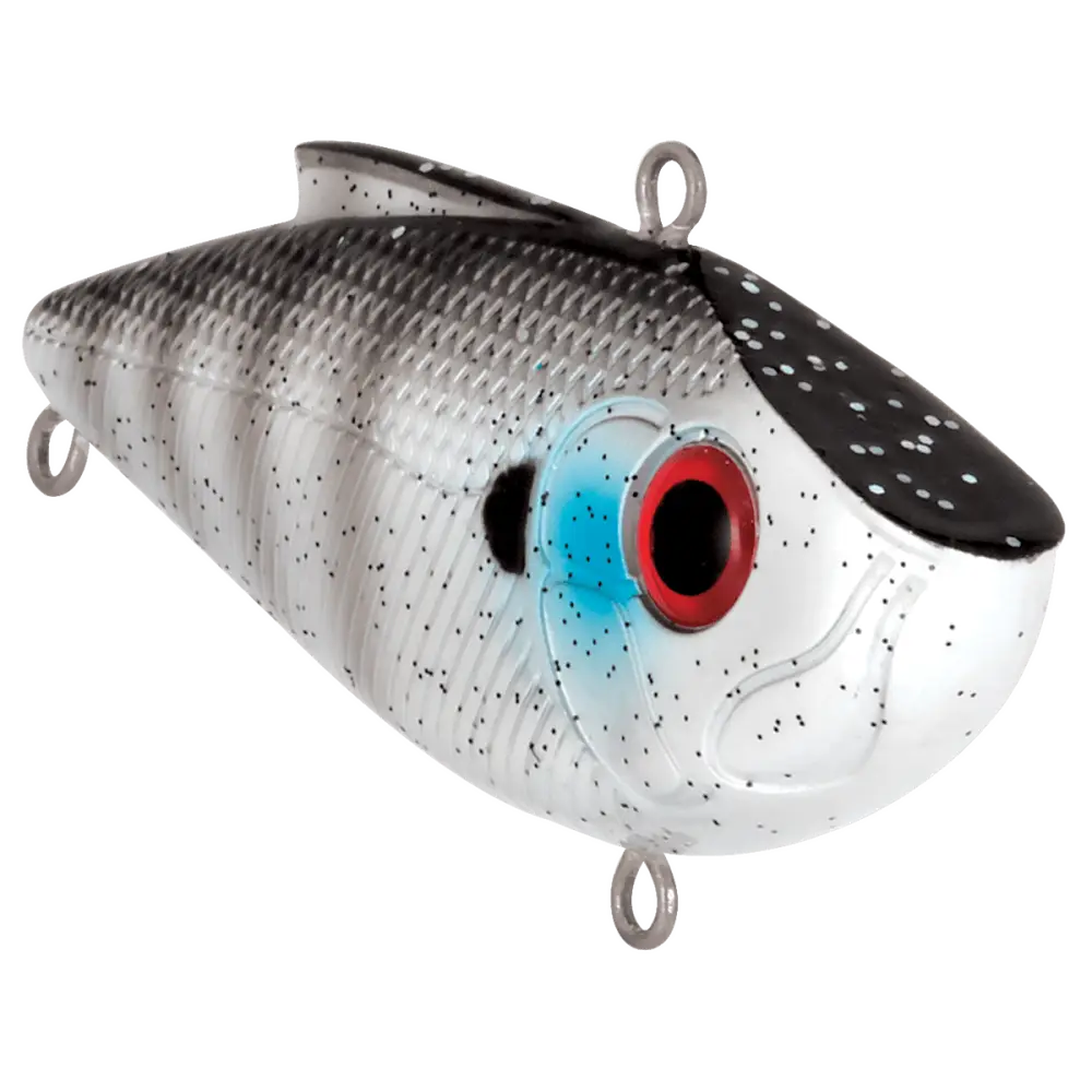 Livingston Lures Pro Ripper SW – EBS Lipless Crankbait for Bass & Striper | Color: Black Back Chrome Shad Blue Real XXX