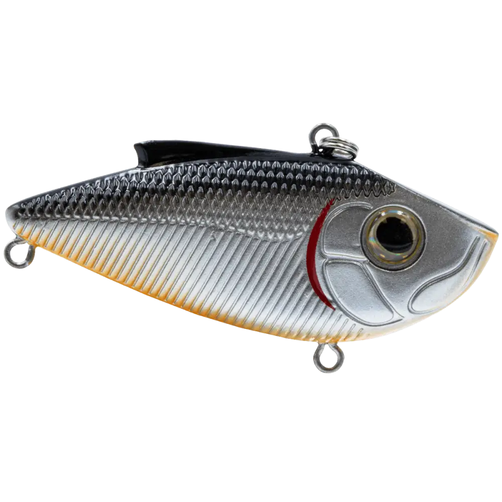 Livingston Lures Pro Ripper SW – EBS Lipless Crankbait for Bass & Striper | Color: Black Back Chrome Shad Blue Real XXX