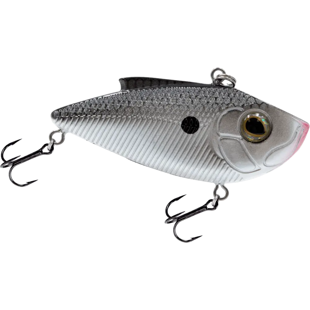 Livingston Lures Pro Ripper SW – EBS Lipless Crankbait for Bass & Striper | Color: Black Back Chrome Shad Blue Real XXX