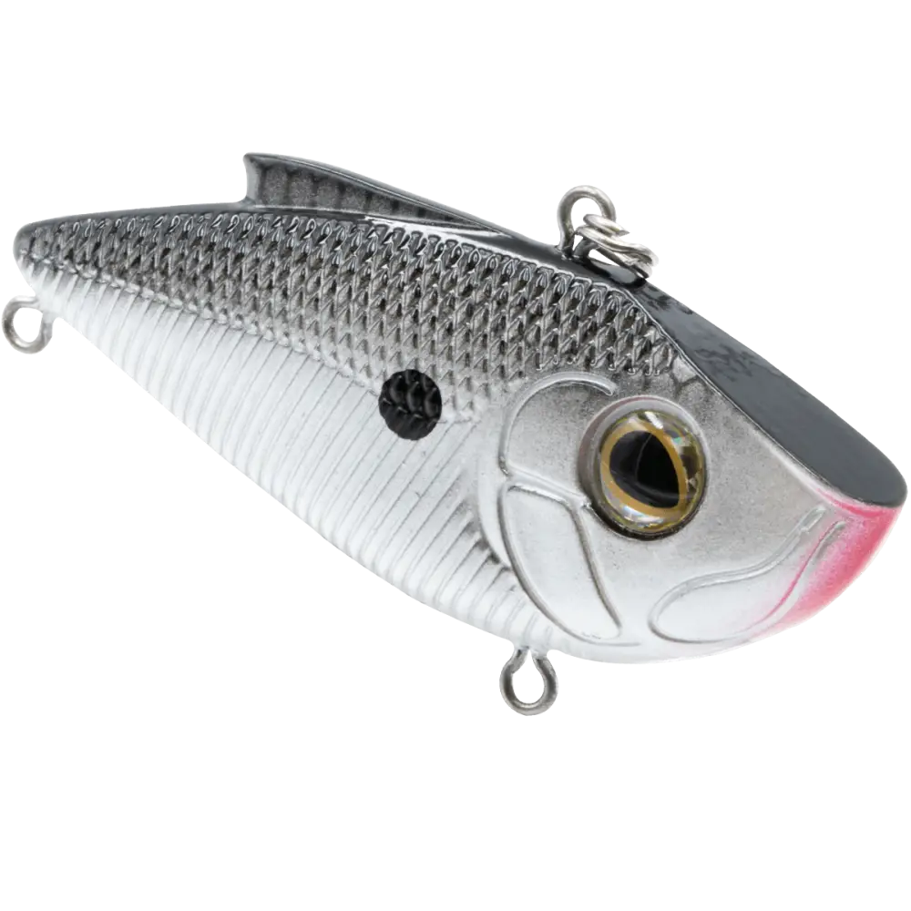 Livingston Lures Pro Ripper SW – EBS Lipless Crankbait for Bass & Striper | Color: Black Back Chrome Shad Blue Real XXX