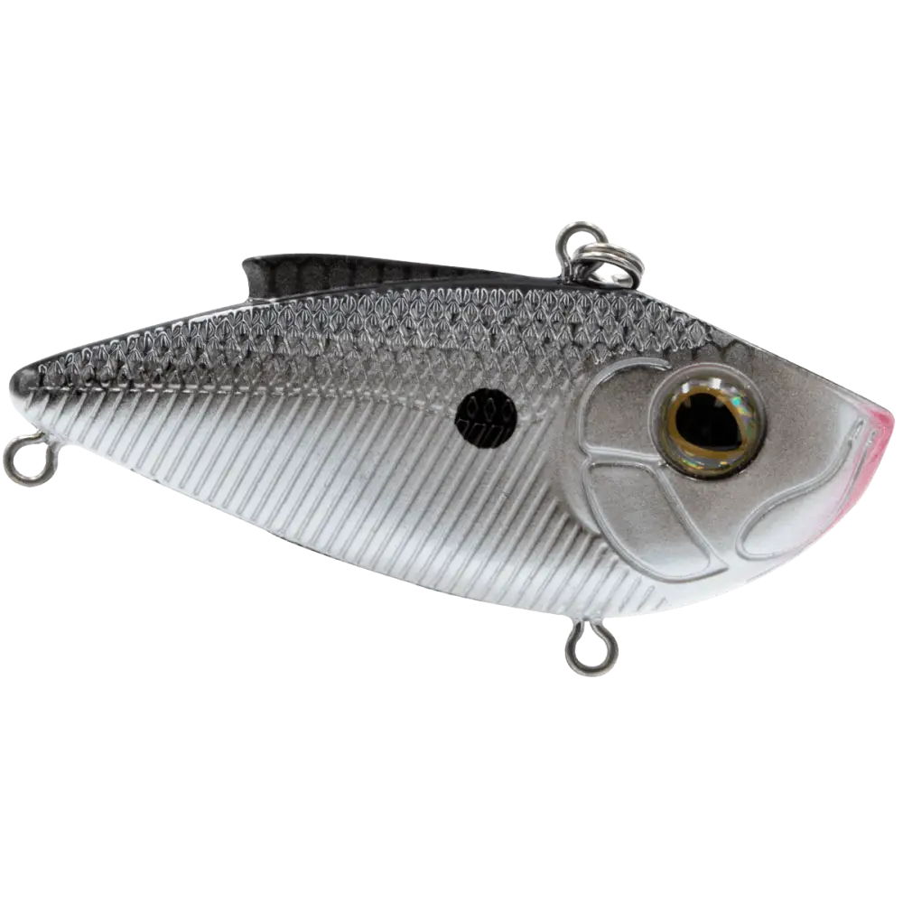 Livingston Lures Pro Ripper SW – EBS Lipless Crankbait for Bass & Striper | Color: Black Back Chrome Shad Blue Real XXX