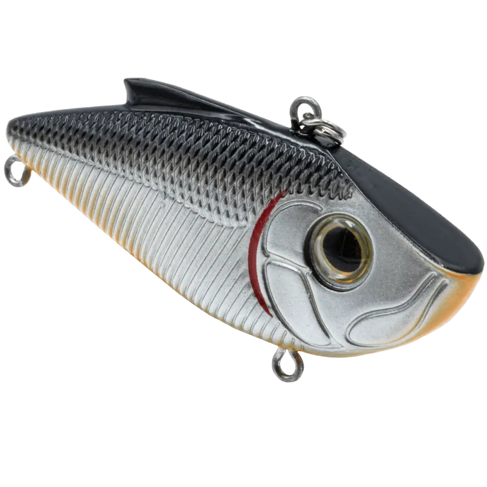 Livingston Lures Pro Ripper SW – EBS Lipless Crankbait for Bass & Striper | Color: Black Back Chrome Shad Blue Real XXX