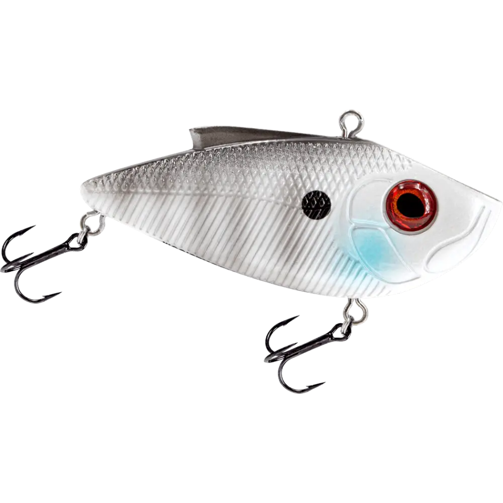 Livingston Lures Pro Ripper SW – EBS Lipless Crankbait for Bass & Striper | Color: Black Back Chrome Shad Blue Real XXX