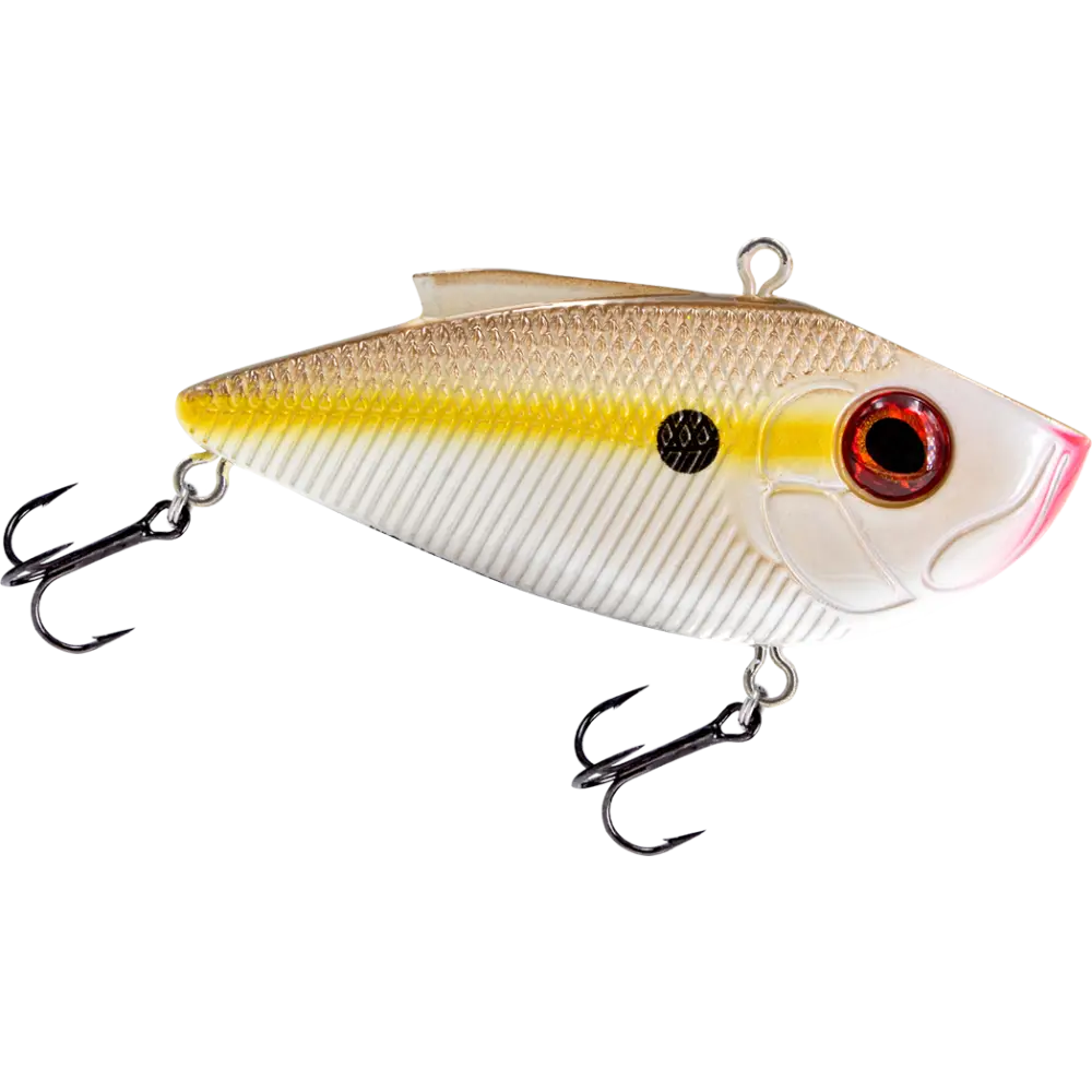Livingston Lures Pro Ripper SW – EBS Lipless Crankbait for Bass & Striper | Color: Black Back Chrome Shad Blue Real XXX