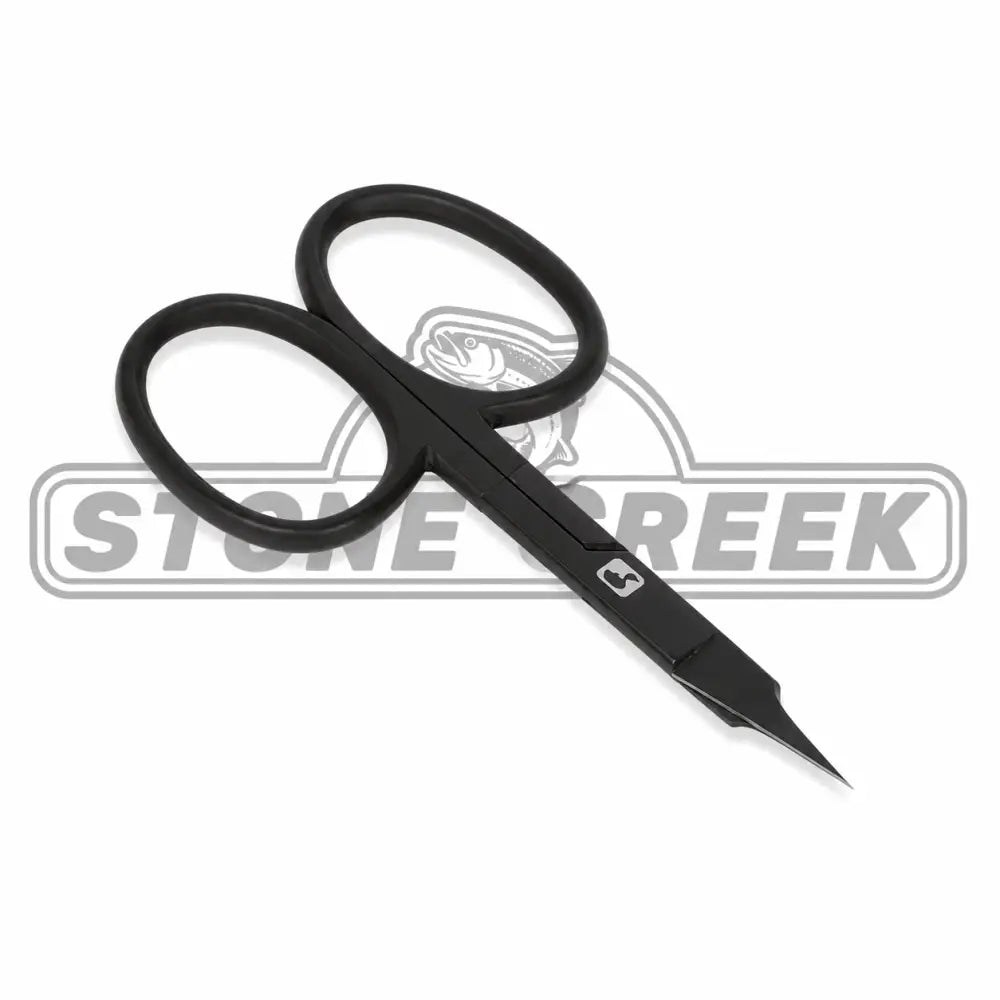 Loon™ - Ergo Prime 6’’ Curved Shears w/ Precision Peg | Color: Black Yellow - Fly Tying Scissors