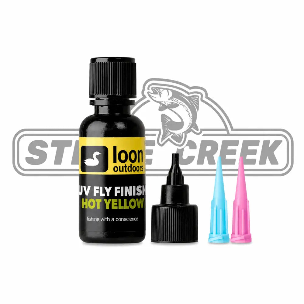 Loon™ UV Fly Finish - Standard & ’HOT’ Colors | Color: Black Blue Brown Olive Orange Red Smoke White Yellow Hot Green