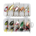 Metal Spoon Spinner Lure Set – 10pc Assorted Spoonbaits & Wobblers (2–8g) | Color: 10pcs - Artificial Fishing Spinners