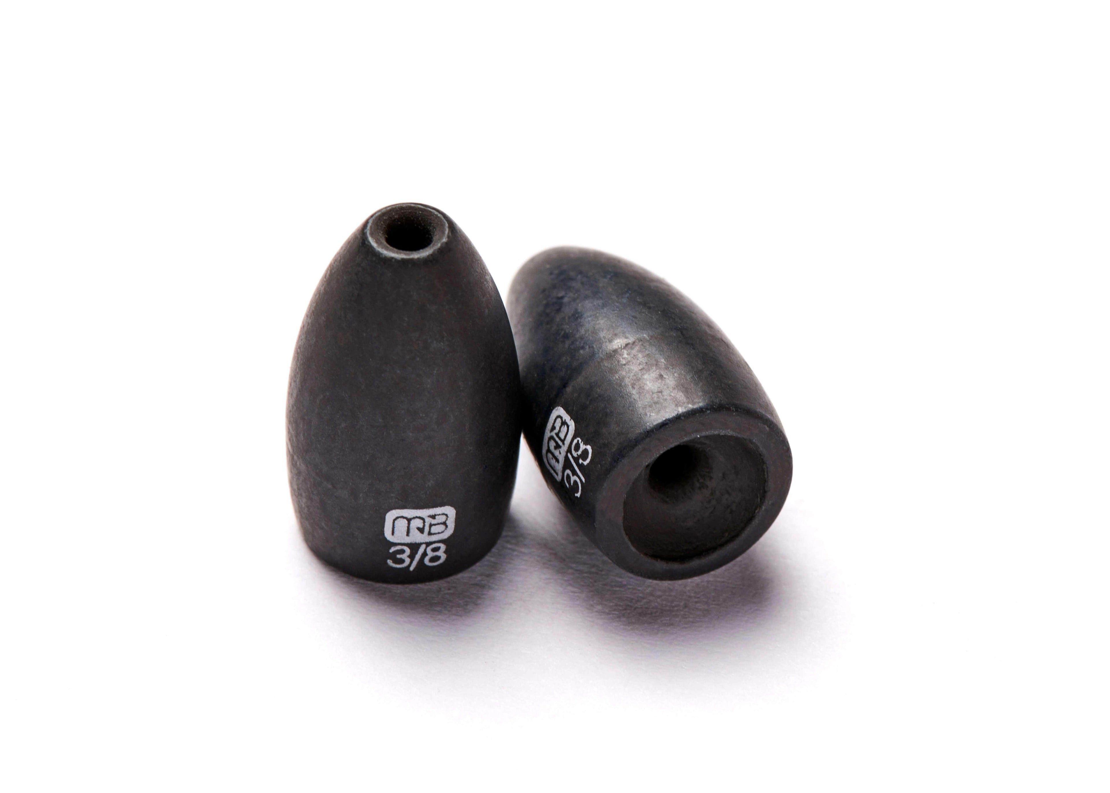 MONSTERBASS 3/8 oz Tungsten Flipping Weight, 97% Pure Insert-Free - Sinkers