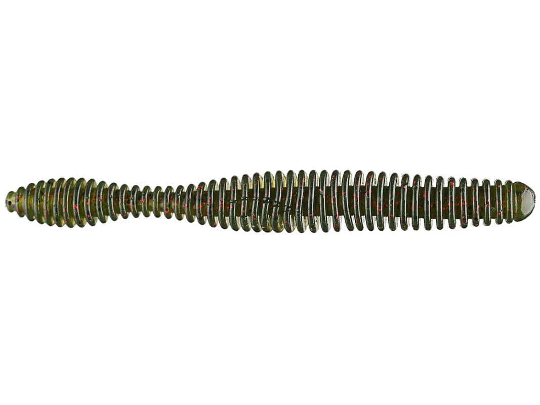 MONSTERBASS Airtail Rattler 5’’ Soft Plastic Worm | Color: Trophy Hunter Green Pumpkin Black Blue Flk Red Bug