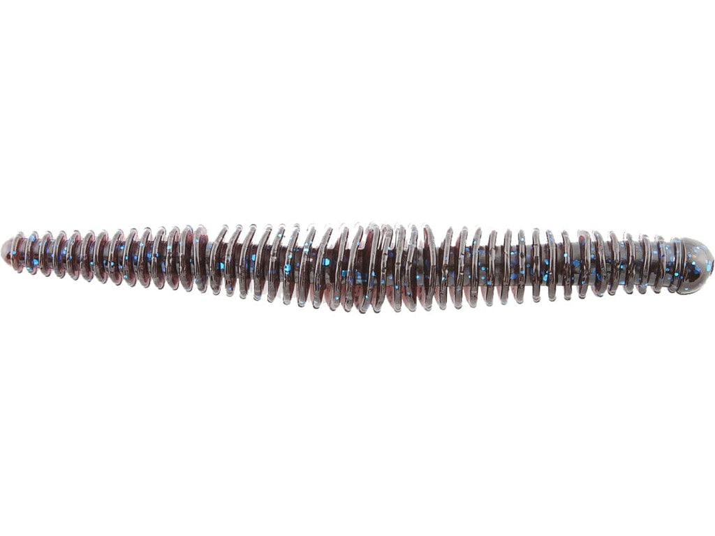 MONSTERBASS Baby Rattlesnake 3.75’’ Finesse Soft Plastic Worm | Color: Blue Flake Ballistic Bluegill Chartreuse Pepper