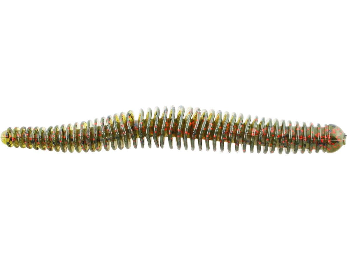 MONSTERBASS Baby Rattlesnake 3.75’’ Finesse Soft Plastic Worm | Color: Blue Flake Ballistic Bluegill Chartreuse Pepper
