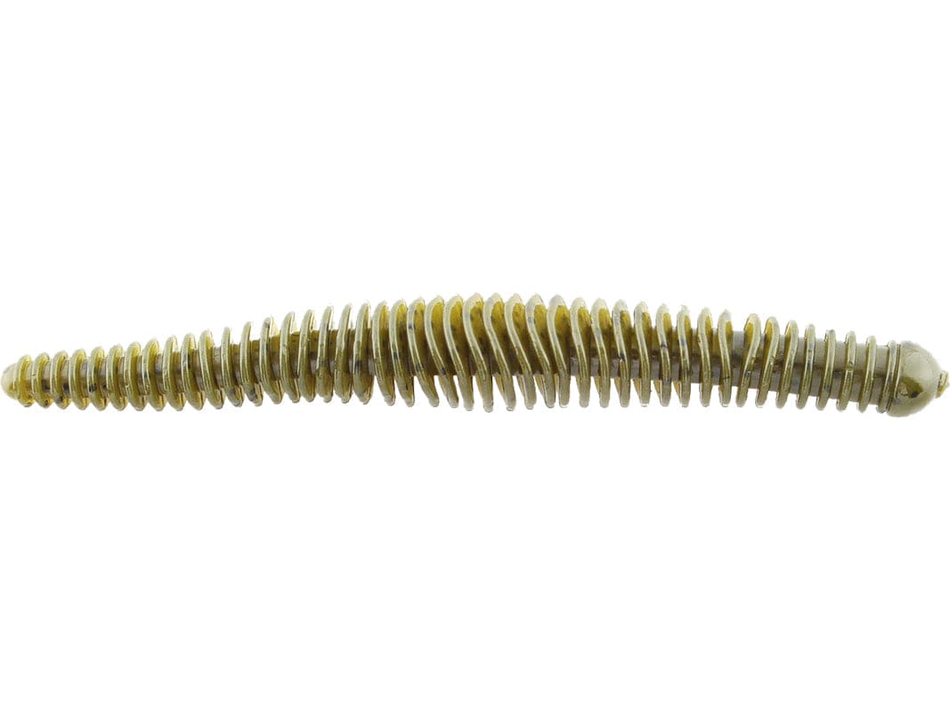 MONSTERBASS Baby Rattlesnake 3.75’’ Finesse Soft Plastic Worm | Color: Blue Flake Ballistic Bluegill Chartreuse Pepper