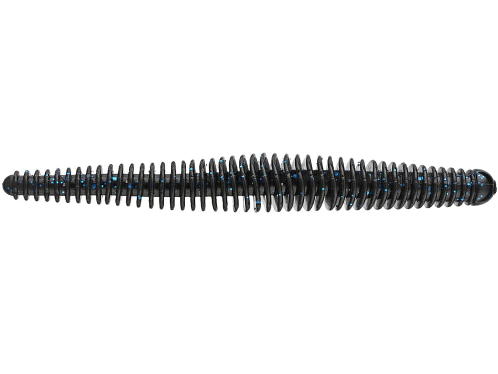 MONSTERBASS Baby Rattlesnake 3.75’’ Finesse Soft Plastic Worm | Color: Blue Flake Ballistic Bluegill Chartreuse Pepper